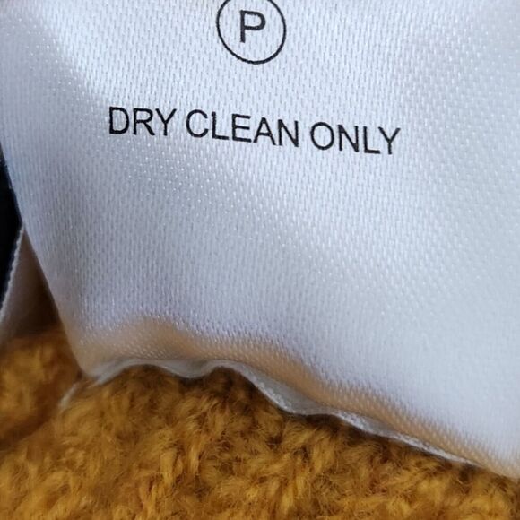 Amour Vert Sweater Large Mustard Yellow Wool Twisted Back Crop *Shrunken* - Picture 6 of 8